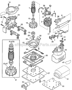 Page A Diagram and Parts List for BD5000 Type 1 Black and Decker Sander Polisher